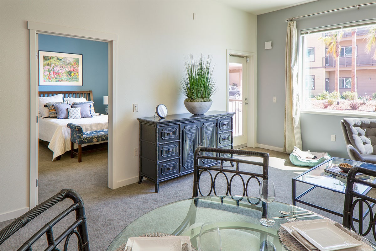 Oversize windows provide<br> abundant natural light throughout the apartments.