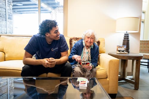 resident playing uno